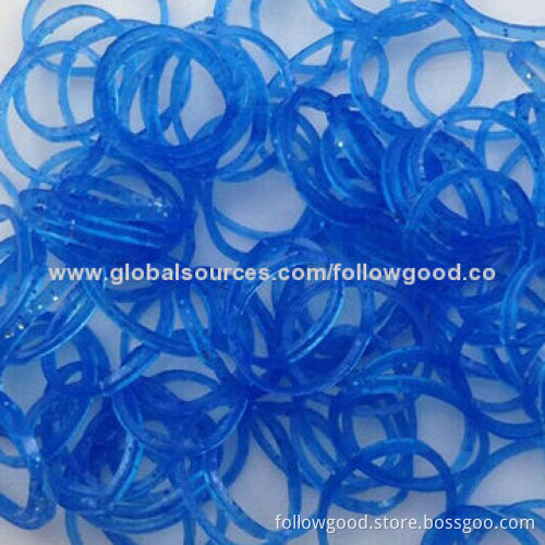 Single/1 Color Rubber/Silicone Loom Bands, Small, OEM and ODM Orders Welcomed